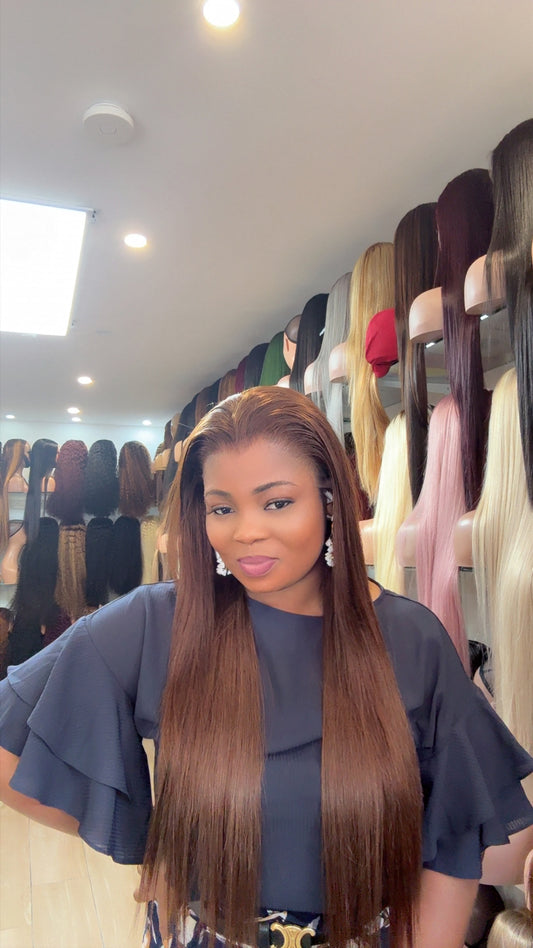Style naïdja cheveux vietnamiens lace hd couleur marron