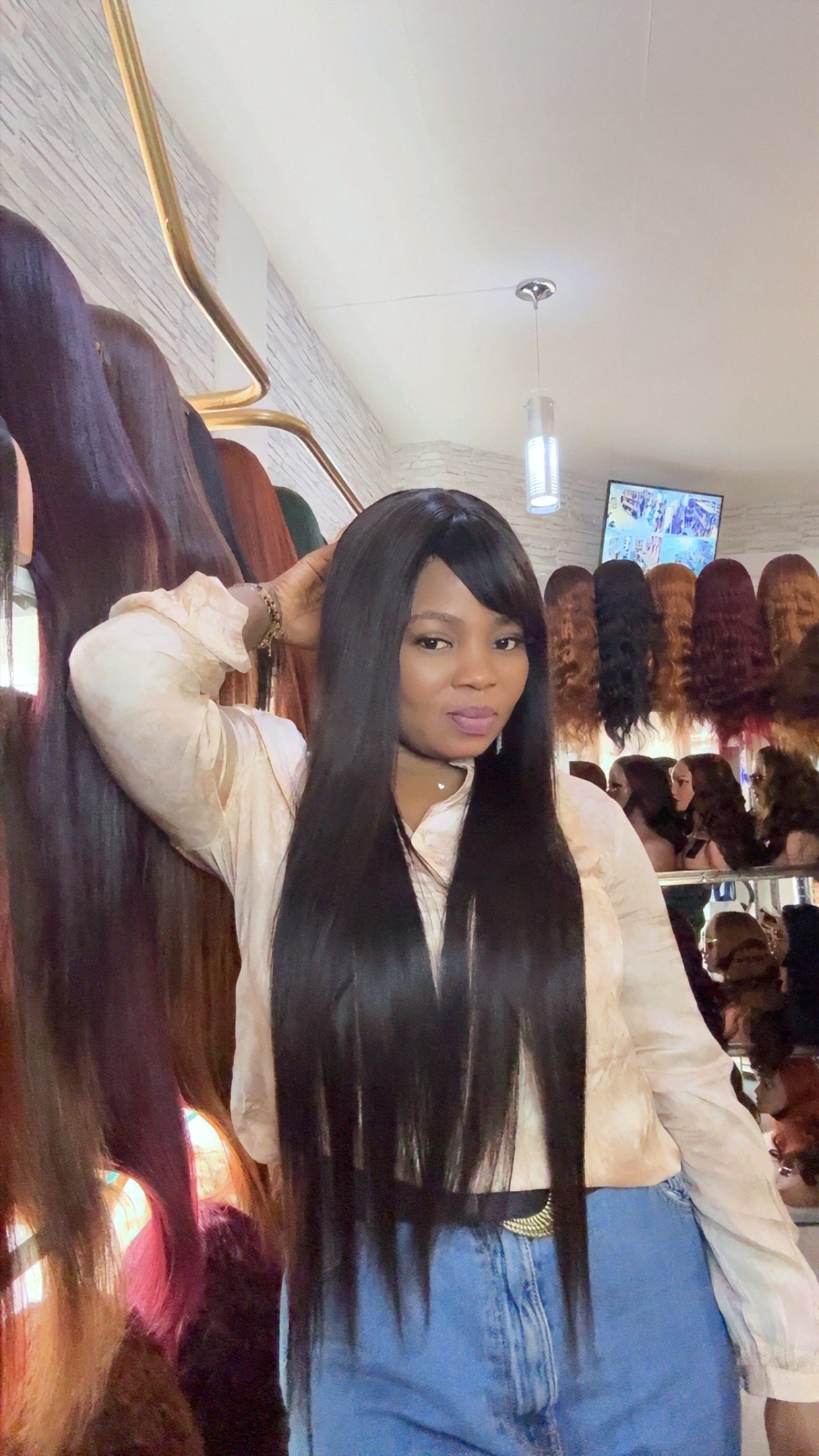 Divine Frange sans colle 100% vrai cheveux