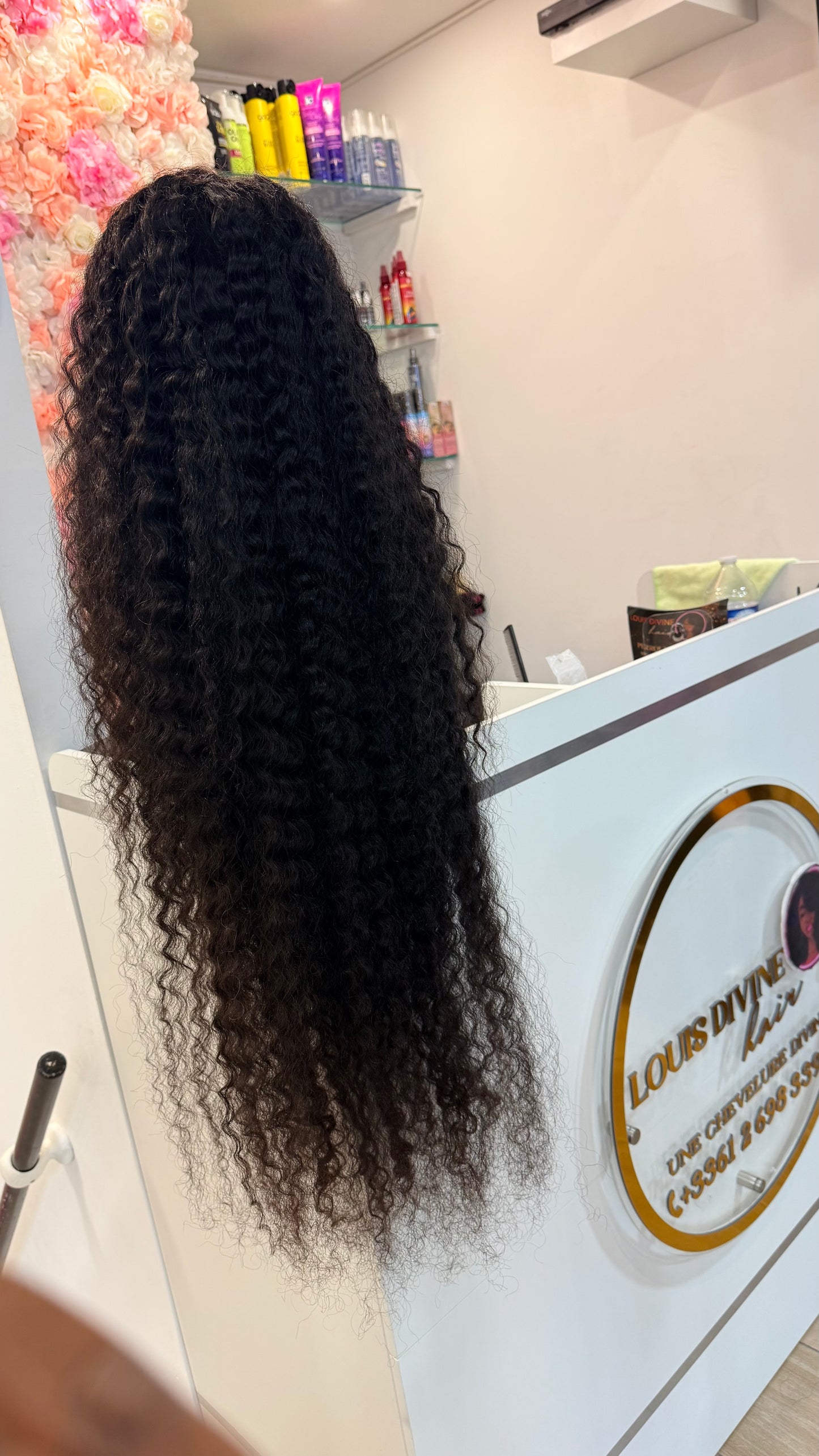 Perruque brésilienne 36 pouces water wave 13x4 lace frontale