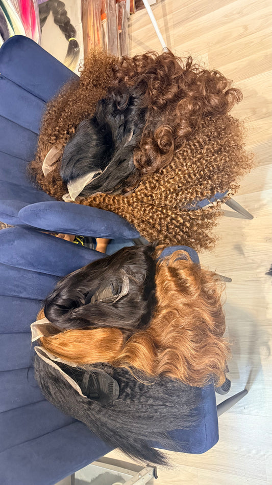 Cheveux humains lots de 6 perruques Virgin har