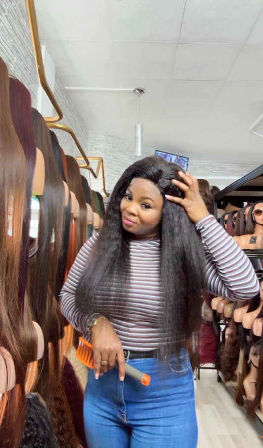 SANS COLLE AFRO YAKI VRAI CHEVEUX