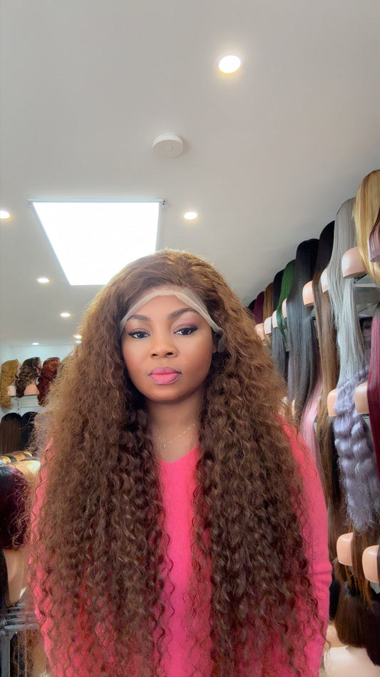 Virgine Hair 13x4 Lace frontale Water wave  Curly