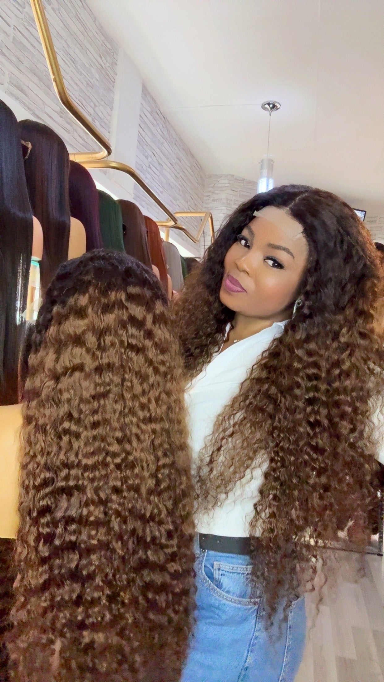 DIVINE ESSENTIELLE URBAINE Humain Virgin Sans colle vrai cheveux