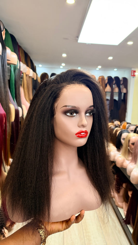 Sans colle vietnamienne kinky curly 14 pouce