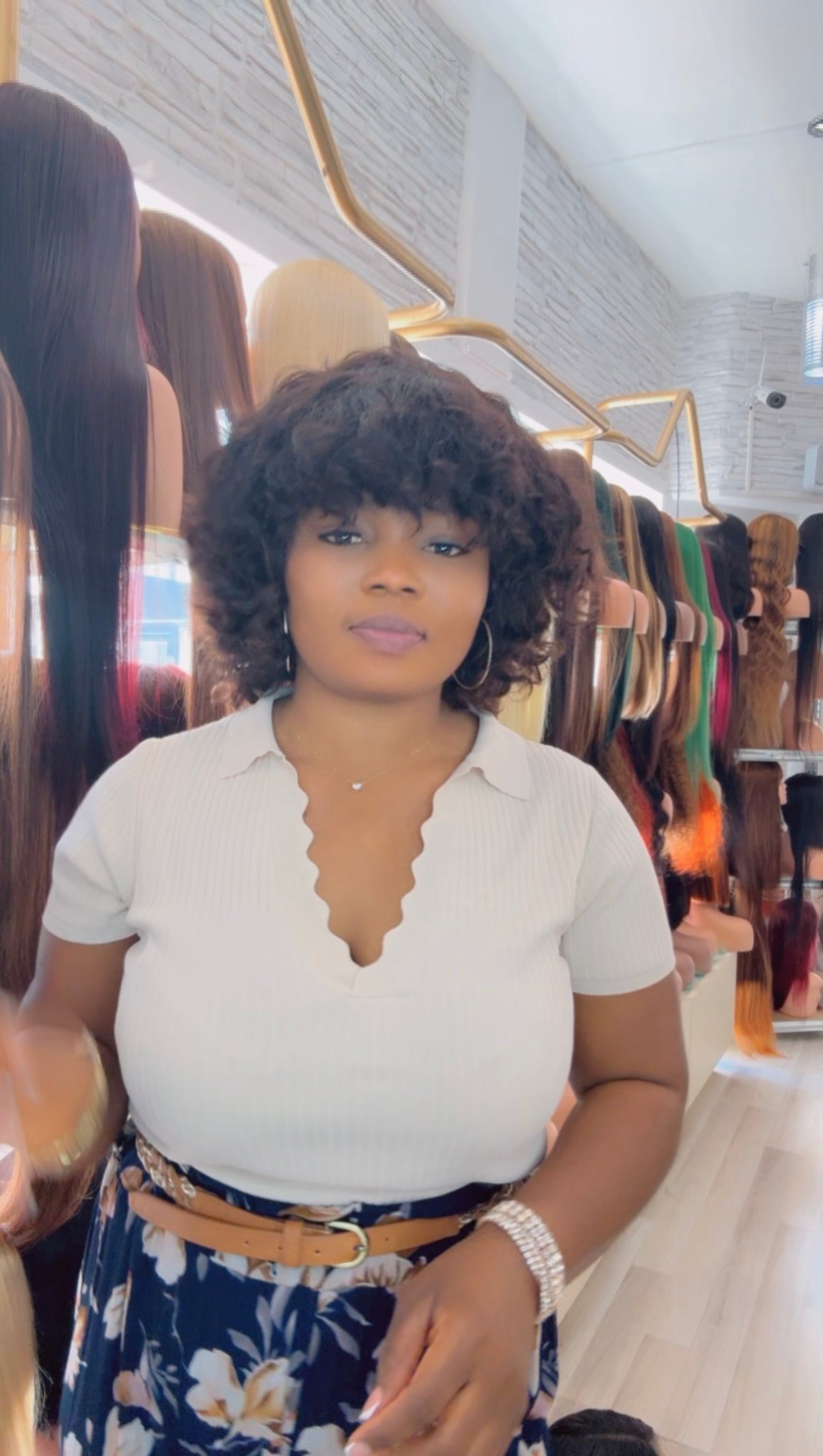 Coup frange afro water wave