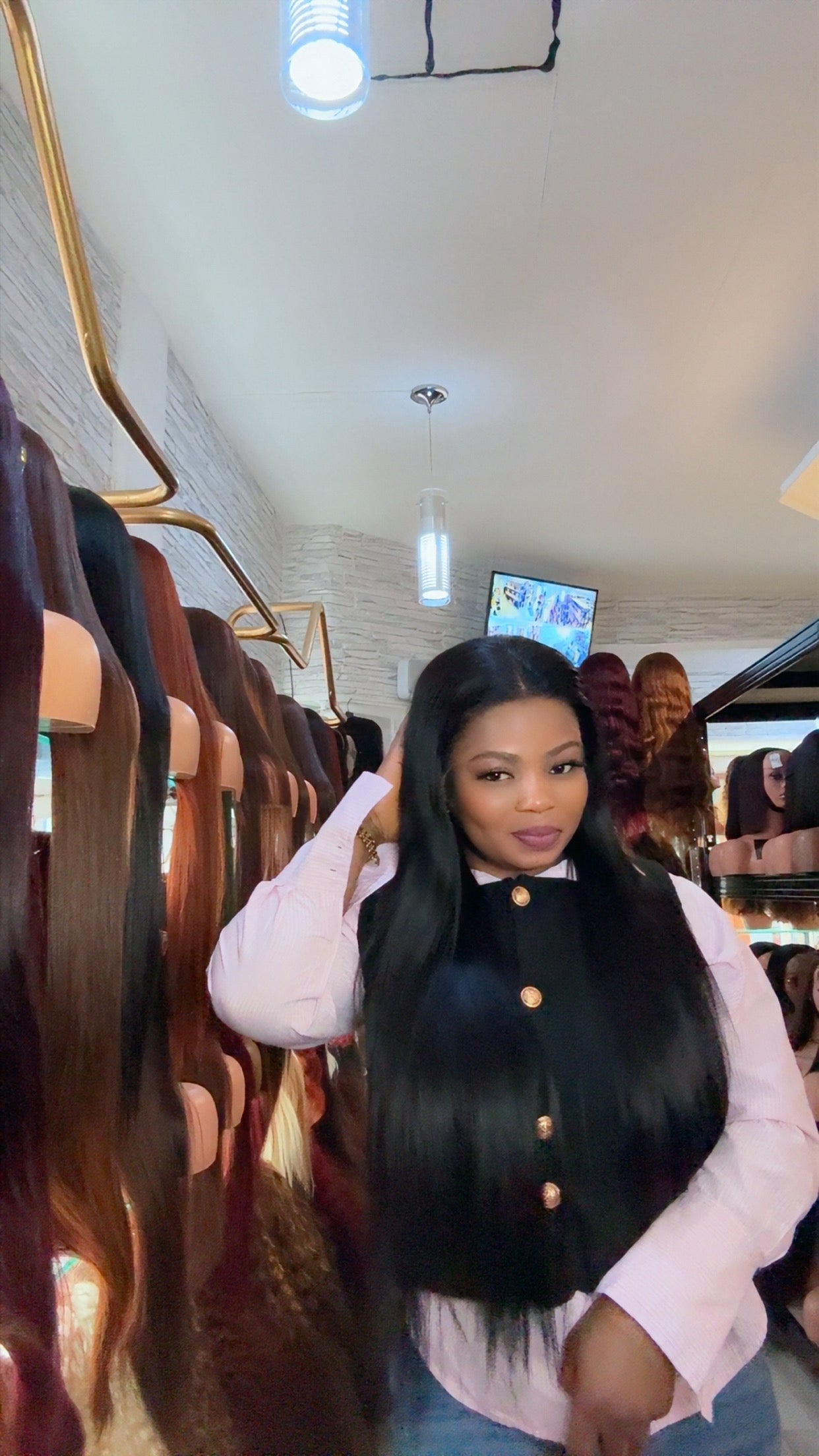 ✨Perruque Vietnamienne 30 pouces avec une lace frontale en HD premium Couleur 1b naturel ✨