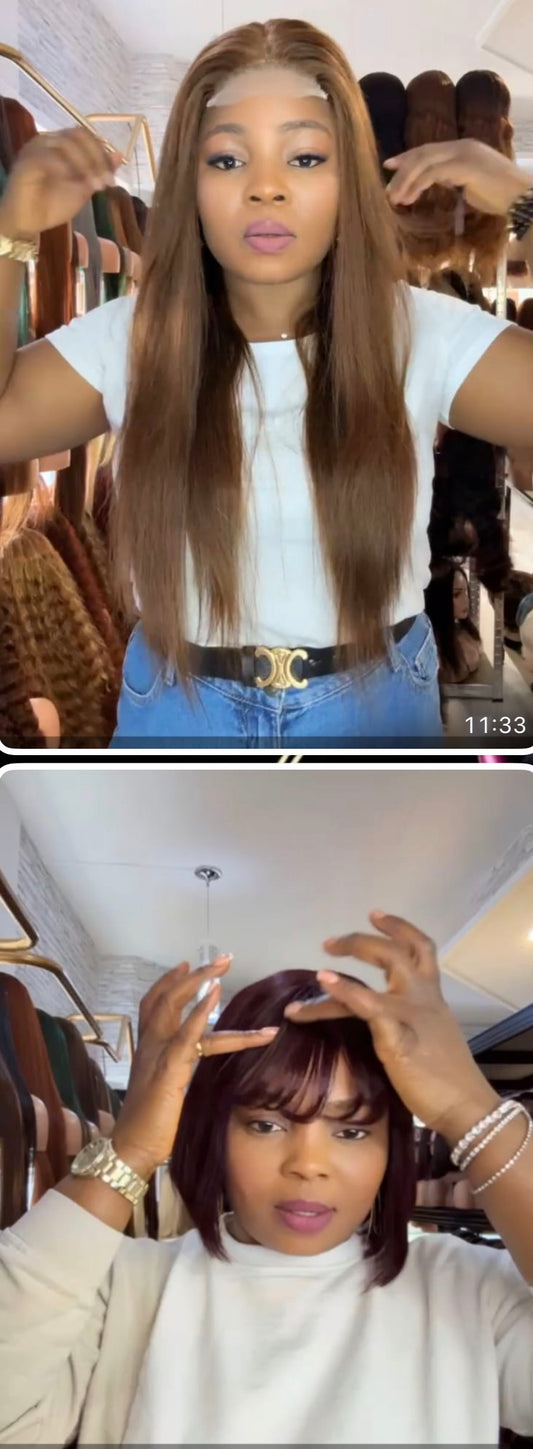 Lots de 5 perruques sans colle