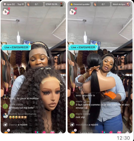 Lots 2 perruque vietnamienne